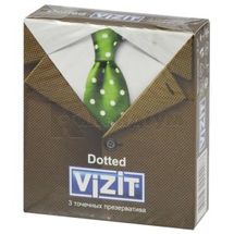 ПРЕЗЕРВАТИВИ ЛАТЕКСНІ "VIZIT" dotted з пухирцями, № 3; ЦПР Продукціон