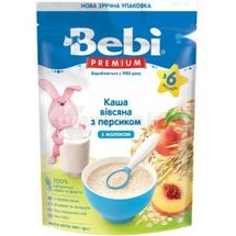 КАША СУХА МОЛОЧНА ШВИДКОРОЗЧИННА ДЛЯ ДИТЯЧОГО ХАРЧУВАННЯ "ВІВСЯНА З ПЕРСИКОМ" ТМ  "BEBI PREMIUM" 200 г, № 1; Droga Kolinska