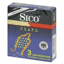 ПРЕЗЕРВАТИВИ "SICO PEARL" з пупиришками, із мастилом, із мастилом, № 3; ЦПР Продукціон