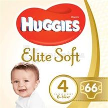 ПІДГУЗКИ ДИТЯЧІ ГІГІЄНІЧНІ HUGGIES ELITE SOFT розмір 4, № 66; Кімберлі-Кларк Україна