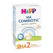 HIPP ДИТЯЧА СУХА ГІПОАЛЕРГЕННА МОЛОЧНА СУМІШ "HA COMBIOTIC" 2 ДЛЯ ПОДАЛЬШОГО ГОДУВАННЯ 350 г, № 1; HIPP