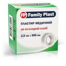 FAMILY PLAST ПЛАСТИР МЕДИЧНИЙ НА ПОЛІМЕРНІЙ ОСНОВІ 2,5 см х 500 см, № 1; undefined