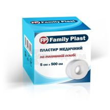 FAMILY PLAST ПЛАСТИР МЕДИЧНИЙ НА ТКАНИННІЙ ОСНОВІ 5 см х 500 см, № 1; undefined