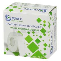 ПЛАСТИР МЕДИЧНИЙ "ВОЛЕС" 3 см х 5 м, на бавовняній основі, на бавовняній основі, № 1; undefined