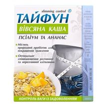 КАША ВІВСЯНА "ТАЙФУН" З ПСИЛІУМОМ ТА АНАНАСОМ 40 г, № 5; Фітобіотехнології