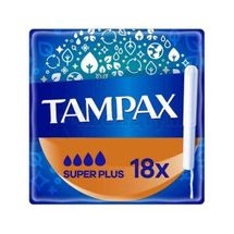 ТАМПОНИ ГІГІЄНІЧНІ TAMPAX super plus, з аплікатором, з аплікатором, № 18; undefined