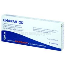 Цифран OD таблетки пролонгованої дії, вкриті плівковою оболонкою, 1000 мг, блістер, № 5; САН