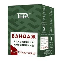 БАНДАЖ ЕЛАСТИЧНИЙ АДГЕЗИВНИЙ TETA® 7,5 см х 4,5 м, № 1; Цзеінг Банглі Медікал Продуктс Ко., Лтд