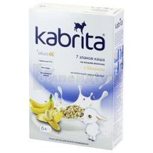 KABRITA® 7 ЗЛАКІВ КАША НА ОСНОВІ КОЗЯЧОГО МОЛОКА З БАНАНОМ 180 г, з 6 місяців, з 6 місяців, № 1; Hyproca Nutrition B.V.