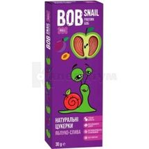 ЦУКЕРКИ НАТУРАЛЬНІ BOB SNAIL (РАВЛИК БОБ) 30 г, яблучно-сливові, яблучно-сливові, № 1; Еко Снек