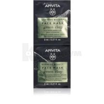 APIVITA EXPRESS BEAUTY МАСКА ГЛИБОКОГО ОЧИЩЕННЯ ІЗ ЗЕЛЕНОЮ ГЛИНОЮ 8 мл, № 2; Apivita