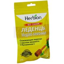 ХЕРБІОН ЛЬОДЯНИКИ БЕЗ ЦУКРУ МЕДОВО-ЛИМОННІ льодяники, № 25; Хербіон Пакистан