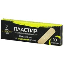 ПЛАСТИР ПЕРШОЇ МЕДИЧНОЇ ДОПОМОГИ B-HEALTH™ 19 мм х 72 мм, на тканинній основі, на тканинній основі, № 10; Калина Медична Виробнича Компанія