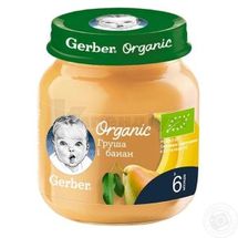 ПЮРЕ тм "GERBER" ГРУША БАНАН ОРГАНІК 125 г, № 1; Нестле Україна