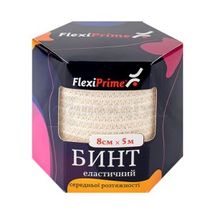 БИНТ ЕЛАСТИЧНИЙ FLEXIPRIME® 8 см х 5 м, середньої розтяжності, середн. розтяж., № 1; Тетафарм