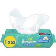 СЕРВЕТКИ ДИТЯЧІ ВОЛОГІ PAMPERS fresh clean, № 52; undefined