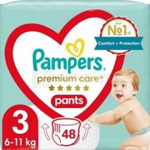 ПІДГУЗНИКИ-ТРУСИКИ ДИТЯЧІ PAMPERS PREMIUM CARE PANTS ДЛЯ ХЛОПЧИКІВ І ДІВЧАТ midi (6-11 кг), № 48; Проктер енд Гембл