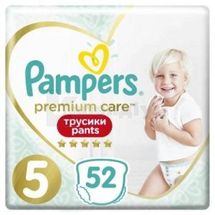 ПІДГУЗНИКИ-ТРУСИКИ ДИТЯЧІ PAMPERS PREMIUM CARE PANTS ДЛЯ ХЛОПЧИКІВ І ДІВЧАТ junior (12-17 кг), № 52; Проктер енд Гембл