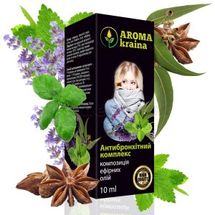 КОМПОЗИЦІЯ ЕФРНИХ ОЛІЙ тм "AROMA KRAINA" 10 мл, антибронхітний комплекс, антибронхітний комплекс; АРОМА ГРУПП ООО