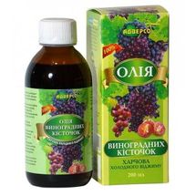 ОЛІЯ ВИНОГРАДНИХ КІСТОЧОК харчове холодного віджиму, 200 мл, № 1; Адверсо