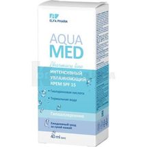 ІНТЕНСИВНИЙ ЗВОЛОЖУЮЧИЙ КРЕМ SPF 15 серії "AQUA MED" 40 мл; Elfa Pharm