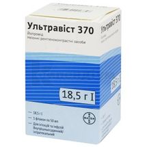 Ультравіст 370 розчин для ін'єкцій та інфузій, 370 мг/мл, флакон, 50 мл, № 1; Байєр