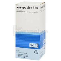 Ультравіст 370 розчин для ін'єкцій та інфузій, 370 мг/мл, флакон, 100 мл, № 1; Байєр