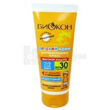 КРЕМ ДИТЯЧИЙ ДЛЯ БЕЗПЕЧНОЇ ЗАСМАГИ SPF 30 90 мл; МНВО Біокон