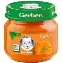 ПЮРЕ ГОМОГЕНІЗОВАНЕ НА ОВОЧЕВІЙ ОСНОВІ ТМ "GERBER" "ГАРБУЗ" 80 г, для дітей від 6 місяців, для дітей від 6 місяців, № 1; Nestle Swiss