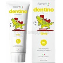 BRILLANTE DENTINO LIME JUNIOR ЗУБНА ПАСТА-ГЕЛЬ ДЛЯ ДІТЕЙ ВІД 6+ РОКІВ ЗІ СМАКОМ ЛАЙМУ 50 мл; Betafarma