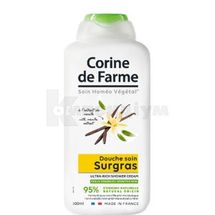 Гель-крем для душу "Corine de Farme" живильний, 500 мл, з екстрактом мадагаскарської ванілі, з ек. мадагаскарської ванілі; undefined