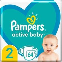 ПІДГУЗНИКИ ДИТЯЧІ PAMPERS ACTIVE BABY mini 2 (4-8 кг), № 64; Проктер енд Гембл Україна