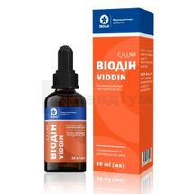 Віодін розчин нашкірний, 100 мг/мл, флакон, 30 мл, з кришкою-піпеткою, з кришкою-піпеткою, № 1; Віола