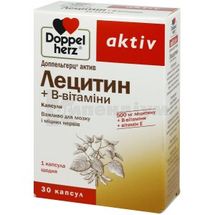 Доппельгерц® Актив Лецитин + B-Вітаміни капсули, 1 г, № 30; Квайссер Фарма ГмбХ і Ко. КГ