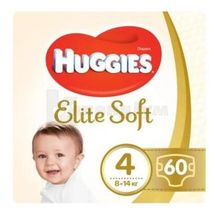 ПІДГУЗКИ ДИТЯЧІ ГІГІЄНІЧНІ HUGGIES ELITE SOFT розмір 4, № 60; Кімберлі-Кларк Україна