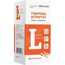 Тіворель аспартат розчин оральний, пляшка полімерна, 200 мл, з мірн. стаканчиком, № 1; Юрія-Фарм