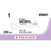 ВІКРИЛ рапід (поліглактин 910) 1 (w9001), фіолетов., 2.5 м, без голки, № 1; Етікон, Інк.