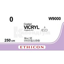 ВІКРИЛ рапід (поліглактин 910) 0 (w9000), фіолетов., 2.5 м, без голки, № 1; Етікон, Інк.