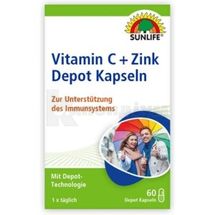 Sunlife Vitamin C + Zink Depot Kapseln капсули, № 60; САНЛАЙФ ГМБХ