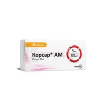 Корсар® АМ таблетки, вкриті плівковою оболонкою, 5 мг + 80 мг, блістер, № 30; Фармак