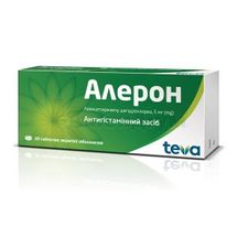 Алерон таблетки, вкриті оболонкою, 5 мг, блістер, № 30; Тева Україна