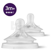 СОСКА СИЛІКОНОВА тм "PHILIPS AVENT" scy964/02 naturals, 3+, середній потік, середній потік, № 2; Філіпс Електронікс ЮК Лімітед