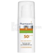 Крем сонцезахисний для шкіри з акне SPF50+ "Pharmaceris S Medi Acne Protect" 50 мл; Laboratorium Kosmetyczne Dr. Irena Eris