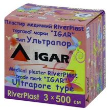 ПЛАСТИР МЕДИЧНИЙ RIVERPLAST "ІГАР" 3 см х 500 см, ультрапор (на нетканій основі), ультрапор (на неткан. осн.), № 1; undefined