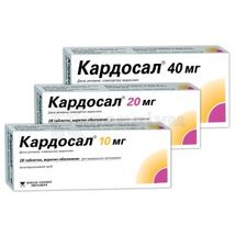 Кардосал® 20 мг таблетки, вкриті плівковою оболонкою, 20 мг, блістер, № 28; Менаріні Інтернешонал Оперейшонс Люксембург С.А.