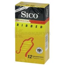 ПРЕЗЕРВАТИВЫ "SICO RIBBED" ребристые, со смазкой, со смазкой, № 12; CPR Produktions