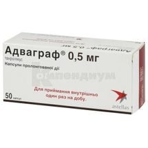 Адваграф® капсулы пролонгированного действия, 0,5 мг, № 50; Astellas Pharma Europe