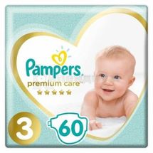 ПОДГУЗНИКИ ДЕТСКИЕ PAMPERS PREMIUM CARE midi (5-9 кг), № 60; undefined