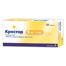 Крестор таблетки, покрытые пленочной оболочкой, 5 мг, блистер, № 28; AstraZeneca