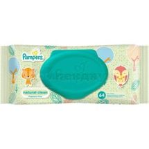 ДЕТСКИЕ САЛФЕТКИ PAMPERS naturally clean, № 64; Проктер энд Гэмбл Украина